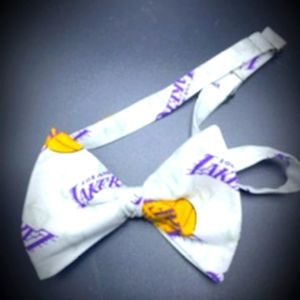 LA Lakers Bow Tie in white or purple pattern